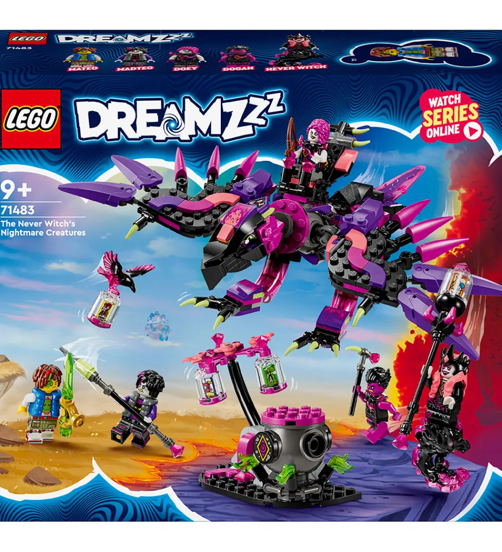 LEGO® Konstruktionslegetøj|Lego®>DREAMZzz - Aldrig-heksens Mareridsvæsner 71483 - 457 Dele