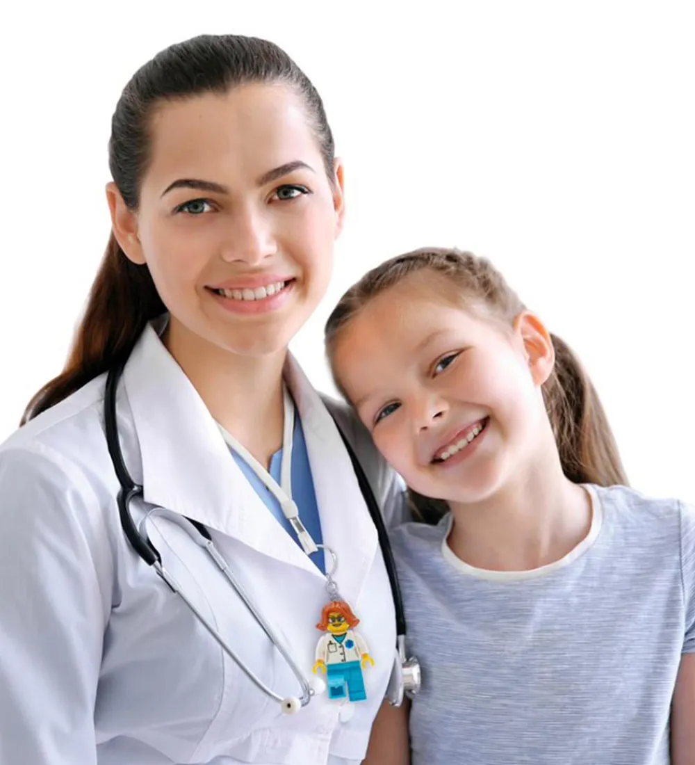 LEGO® Lego®|Lommelygter>Nøglering m. Lommelygte - Female Doctor