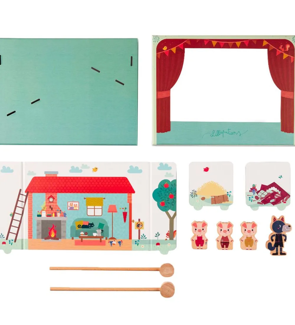 Lilliputiens Aktivitetslegetøj>Aktivitetslegetøj - Magnetisk Teater - Rødhætte