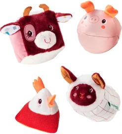 Lilliputiens Gribelegetøj>Rangler - 4 stk. - Bondegårdsdyr