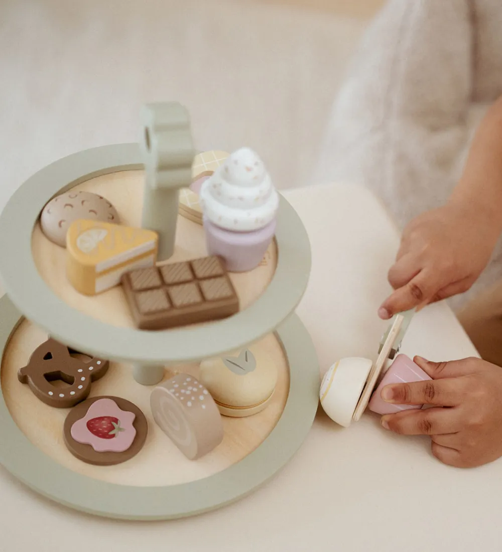 Little Dutch Trælegetøj>Kagefad - Træ - 19 Dele - Multi