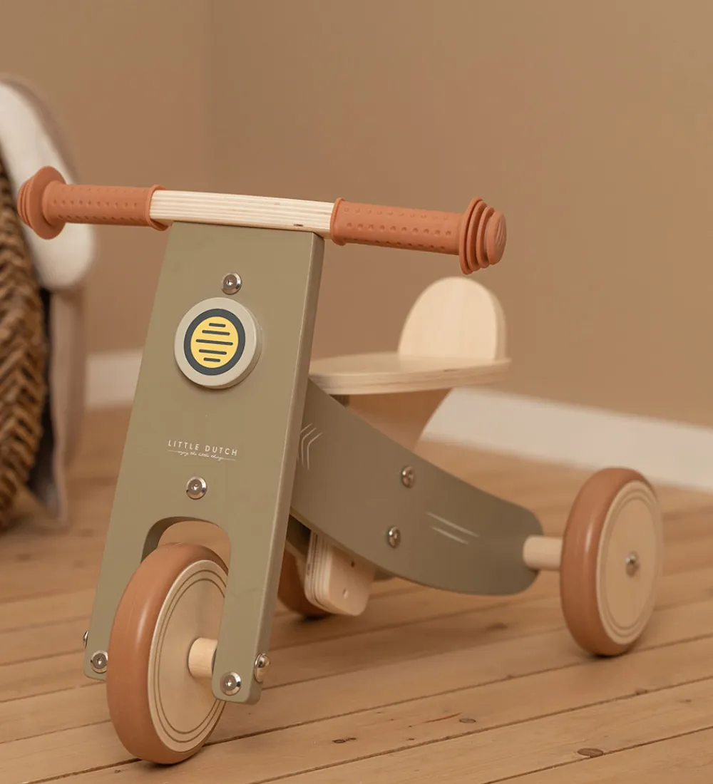 Little Dutch Motorisk Legetøj|Løbecykler>Løbecykel - Træ - Olive