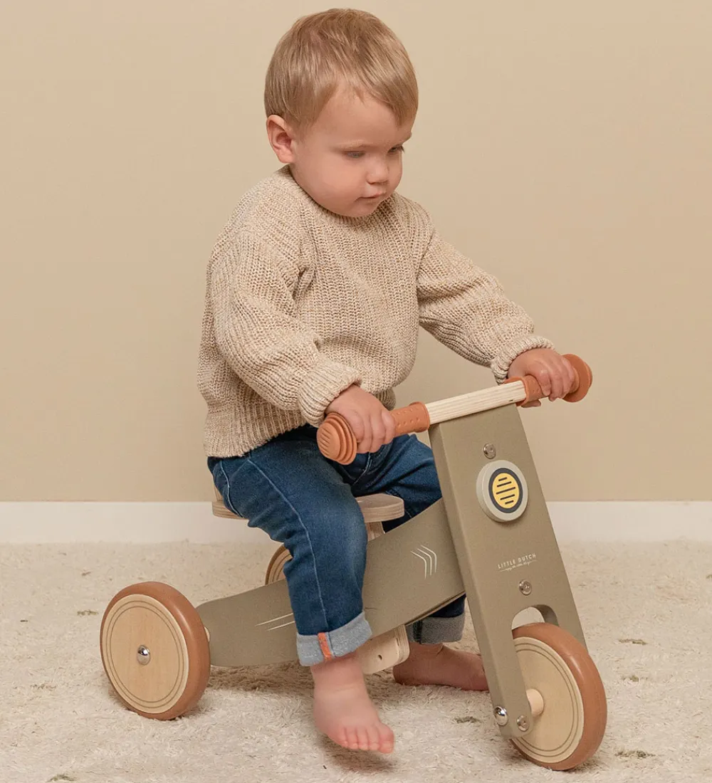 Little Dutch Motorisk Legetøj|Løbecykler>Løbecykel - Træ - Olive