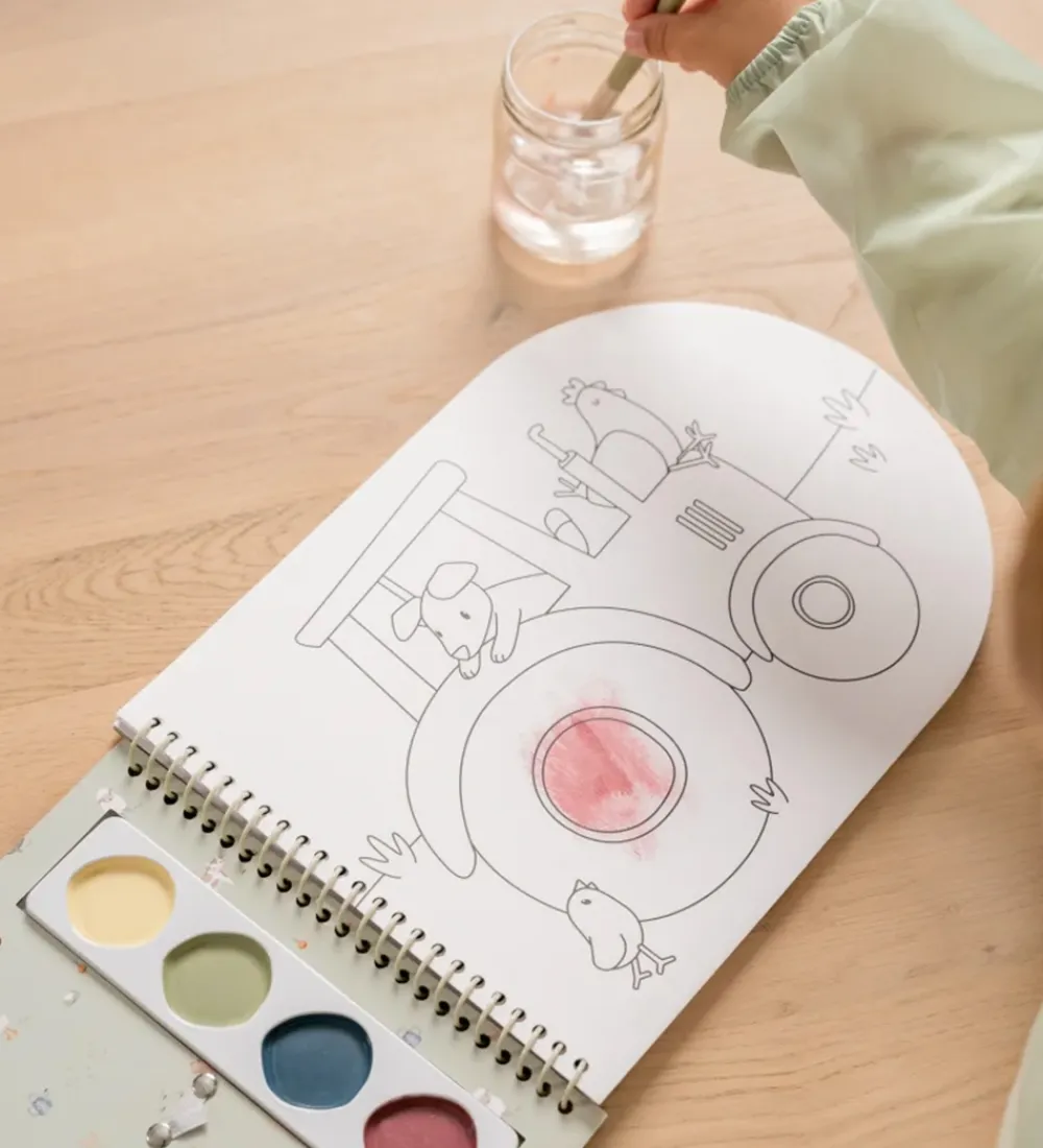 Little Dutch Malebog>Malebog m. Vandfarver/Pensel - Little Farm