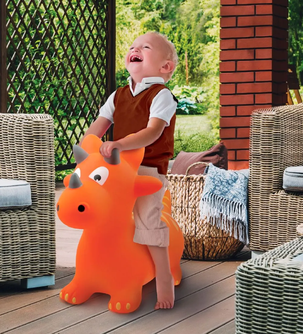 Ludi Motorisk Legetøj>Hoppedyr - Dino - Orange