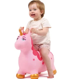 Ludi Tumledyr|Motorisk Legetøj>Hoppedyr - Enhjørning - Pink/Guld