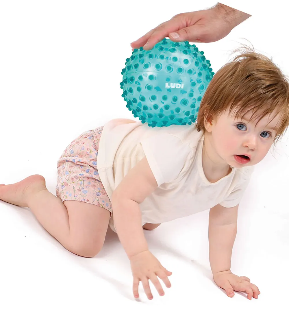 Ludi Bolde>Sansebold - 20 cm - Blå m. Massageknopper