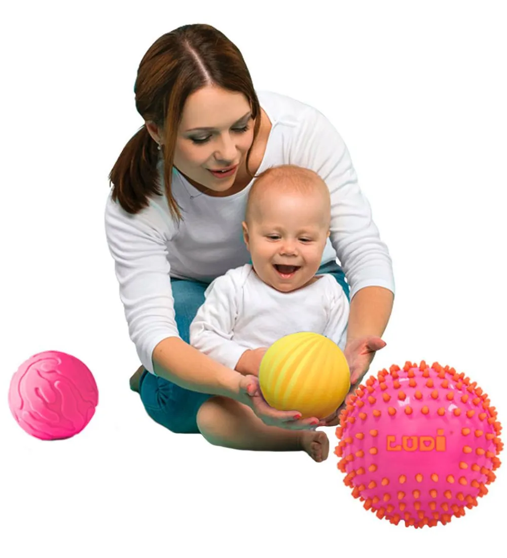 Ludi Bolde>Sansebolde - 3 stk. - Pink