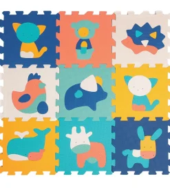 Ludi Legetæpper Og Legegulve>Skumgulv - Med Dyr - 9 stk. - Multi