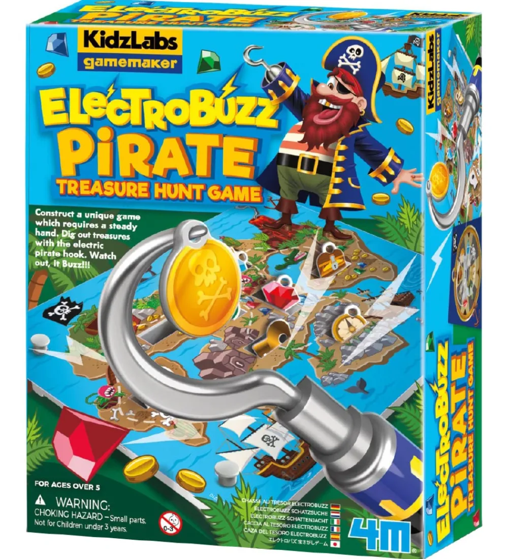 4M Spil>- KidzLabs Gamemaker - Elektro Buzz Pirat Spil