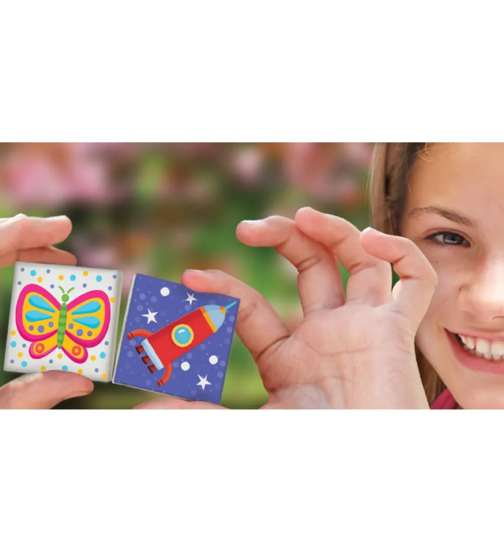 4M Magnetlegetøj>Mal Selv Magnetsæt - 10 fliser - køleskabsmagnet