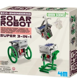 4M Kreativ Leg|Kreasæt>Robot - Green Science - 3-in-1 Mini Solar Robot