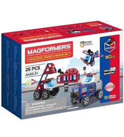 Magformers Magnetlegetøj>Amazing Police And Rescue Sæt - 26 Dele