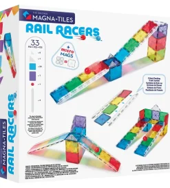 Magna-Tiles Magnetlegetøj|Konstruktionslegetøj>Magnetsæt - 33 Dele - Small Rail Racer + MicroMAGS