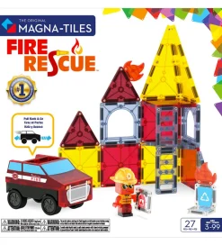 Magna-Tiles Magnetlegetøj|Konstruktionslegetøj>Magnetsæt - 27 Dele - Fire Rescue + MicroMAGS