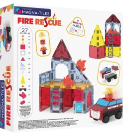 Magna-Tiles Magnetlegetøj|Konstruktionslegetøj>Magnetsæt - 27 Dele - Fire Rescue + MicroMAGS