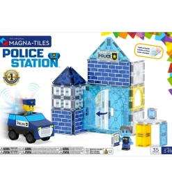 Magna-Tiles Magnetlegetøj|Konstruktionslegetøj>Magnetsæt - 35 Dele - Police Station + MicroMAGS