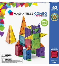 Magna-Tiles Konstruktionslegetøj|Magnetlegetøj>Magnetsæt - 62 Dele - MicroMAGS & Combo