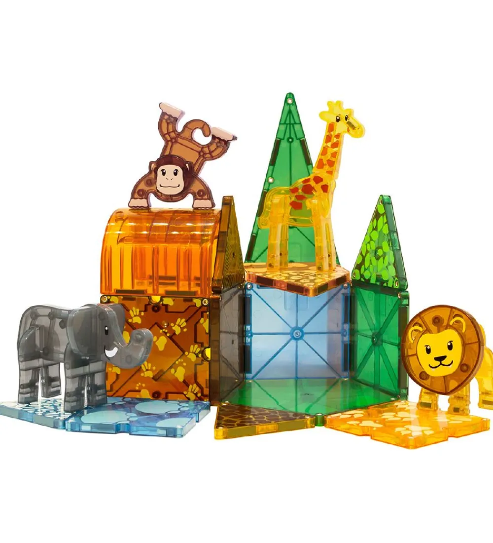 Magna-Tiles Magnetlegetøj>Magnetsæt - 25 Dele - Safaridyr