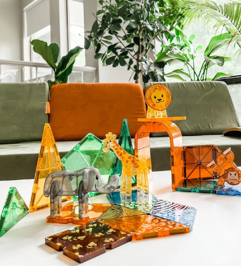 Magna-Tiles Magnetlegetøj>Magnetsæt - 25 Dele - Safaridyr