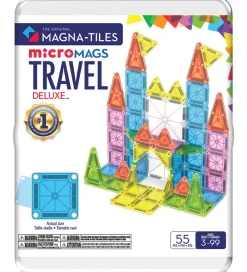 Magna-Tiles Magnetlegetøj|Konstruktionslegetøj>Magnetsæt - 55 Dele - Deluxe Travel Set + MicroMAGS