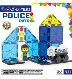 Magna-Tiles Magnetlegetøj|Konstruktionslegetøj>Magnetsæt - 20 Dele - Police Patrol