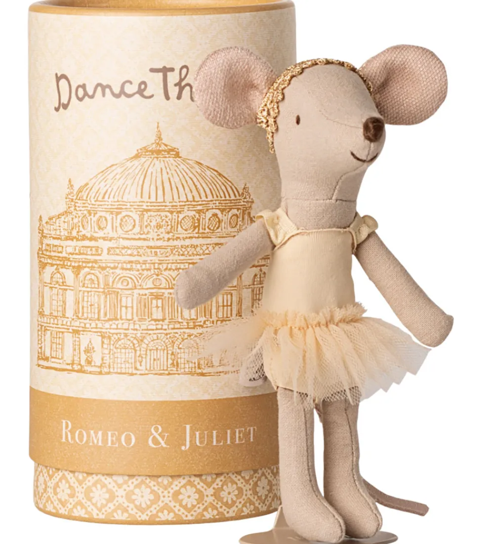 Maileg Dukker Og Tilbehør>Balletdanser Mus m. Stativ - Julie - Storesøster - Beige
