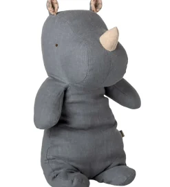 Maileg Bamser>Bamse - Safari Friends - Næsehorn - Medium - Støvet Blå