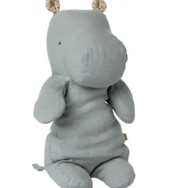 Maileg Bamser>Bamse - Safari Friends - Flodhest - Medium - Blå/Grå