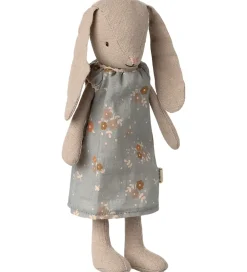 Maileg Dukker Og Tilbehør>Kanin - Blå Kjole m. Blomster - Str. 1 - Klassisk
