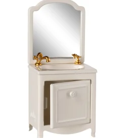 Maileg Dukker Og Tilbehør>Miniature Baderumsmøbel - Mus - Råhvid