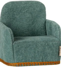 Maileg Dukker Og Tilbehør>Miniature Foldbar Stol - Mus - Mint