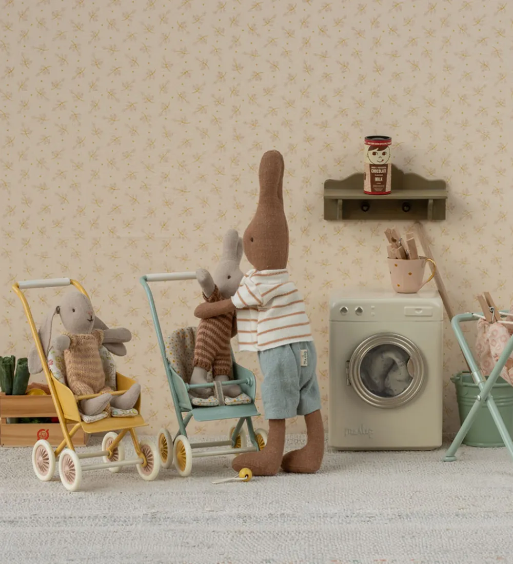 Maileg Dukker Og Tilbehør>Miniature Klapvogn - Mikro - Gul