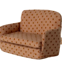 Maileg Dukker Og Tilbehør>Miniature Sofaseng - Mus -Prikker