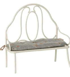 Maileg Dukker Og Tilbehør>Miniature Vintage Bænk - Kanin/Harer - Råhvid