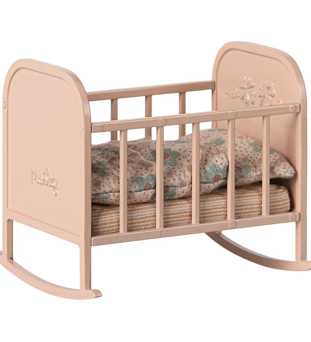 Maileg Dukker Og Tilbehør>Miniature Vugge - My - Lys Rosa