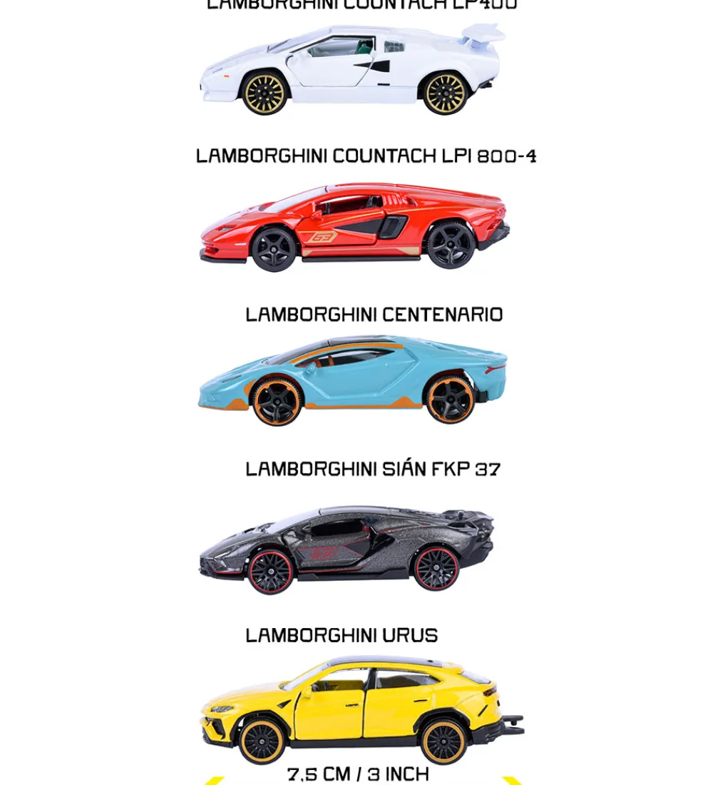 Majorette Biler, Tog Og Køretøjer>Biler - 5-pak - Lamborghini