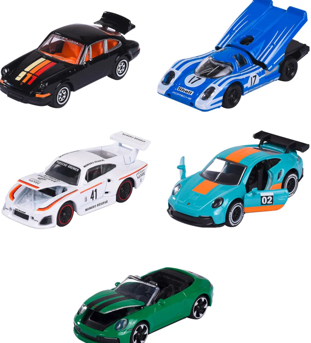 Majorette Biler, Tog Og Køretøjer>Biler - 5-pak - Porsche Edition