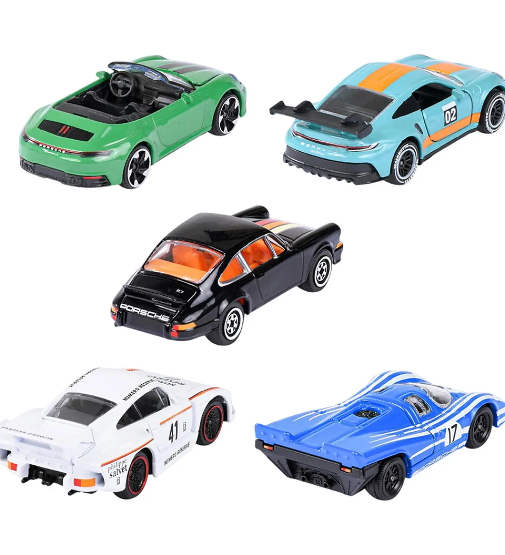 Majorette Biler, Tog Og Køretøjer>Biler - Porsche - 5-pak
