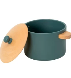MaMaMeMo Legemad|Legekøkken Og Legemøbel>Gryde/Pandesæt - Træ - Emerald Green