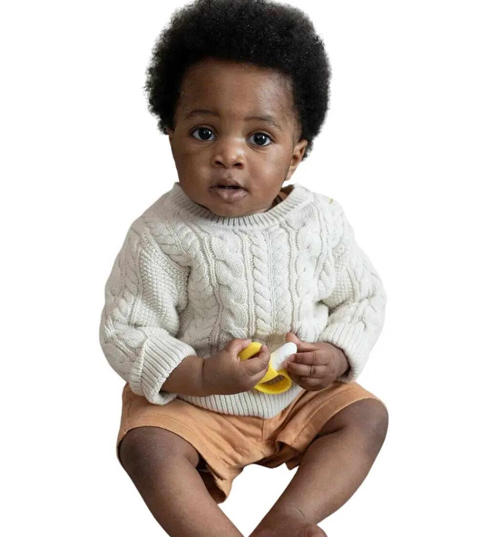 Matchstick Monkey Bideringe|Babylegetøj>Bideringe - 2-pak - Banana & Monkey - Pink