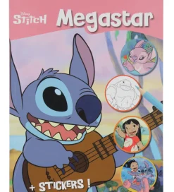Megastar Bøger|Malebog>Malebog m. Klistermærker - 128 Sider - Disney Stitch