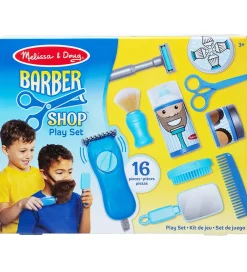 Melissa & Doug Rolleleg>Barber Shop - 16 Dele - Blå