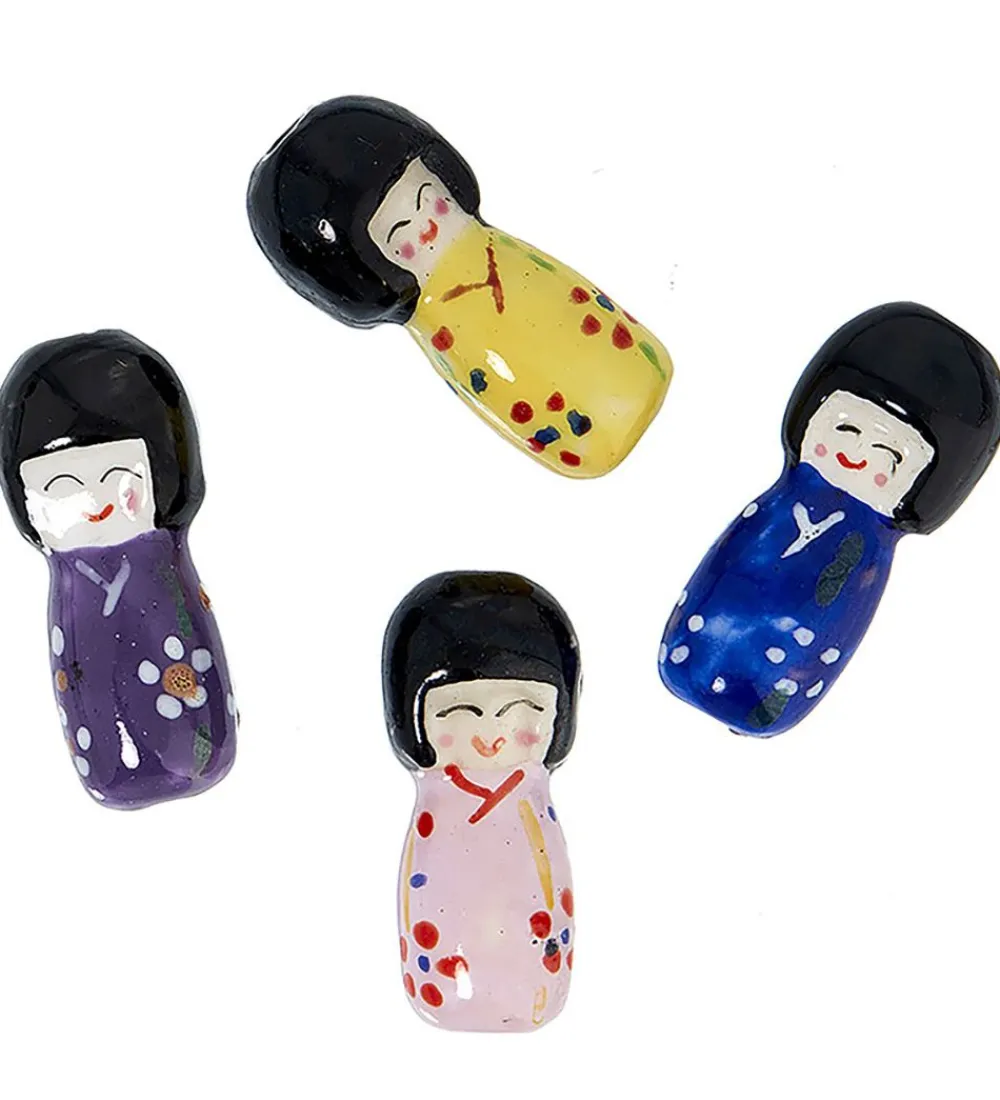 Me&My BOX Perler>Perler - 4 Stk - 3,0x1,4 cm - Happy Ladies