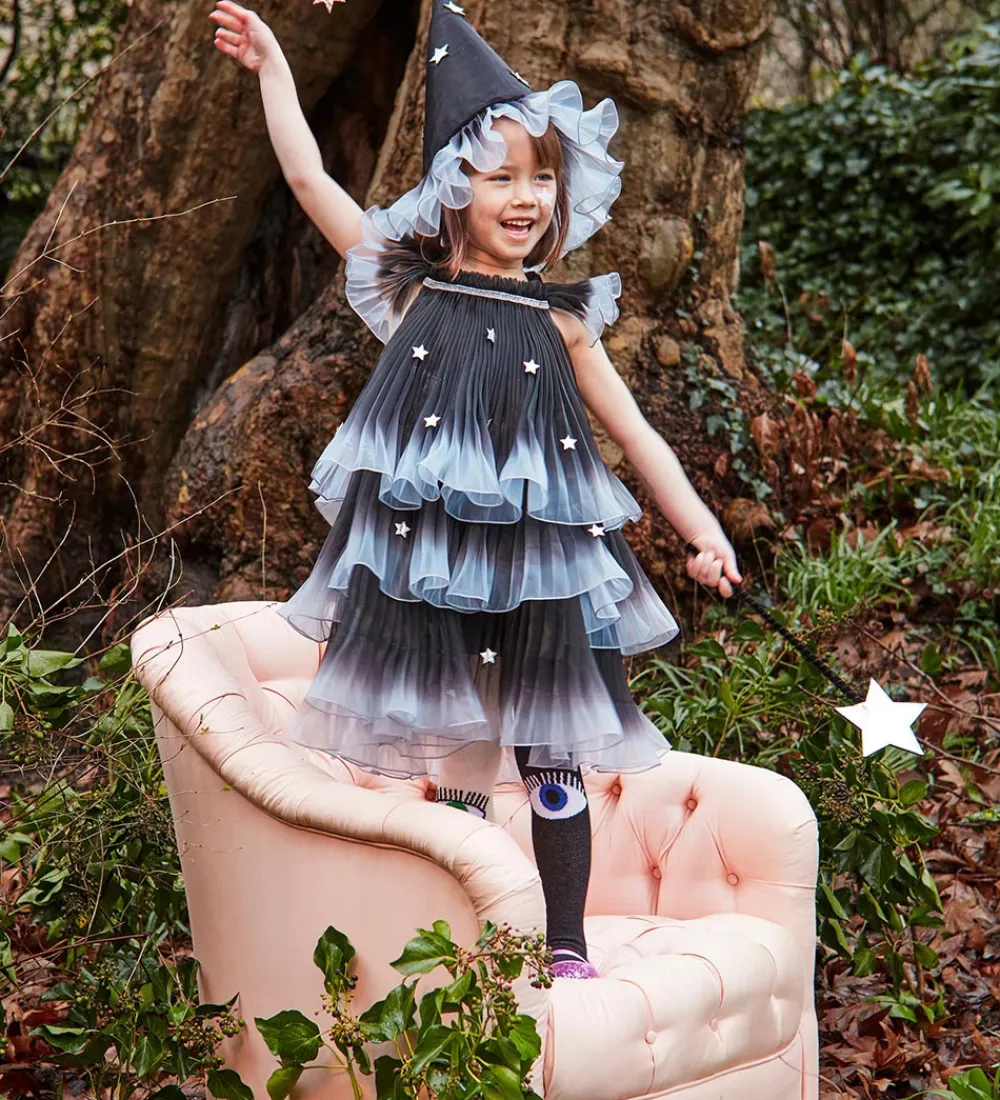 Meri Meri Udklædningstøj|Halloween>Udklædning - Star Witch - Sort/Grå