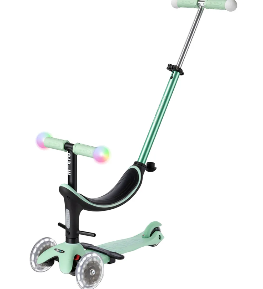 Micro Løbehjul>Løbehjul - Mini2grow Deluxe Magic LED - Mint