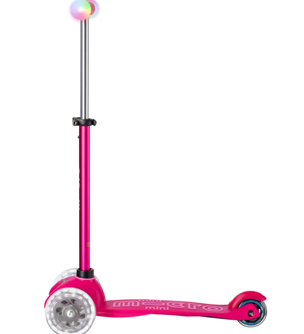 Micro Løbehjul>Løbehjul - Mini2grow Deluxe Magic LED - Pink