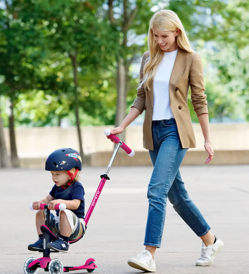 Micro Løbehjul>Løbehjul - Mini2grow Deluxe Magic LED - Pink
