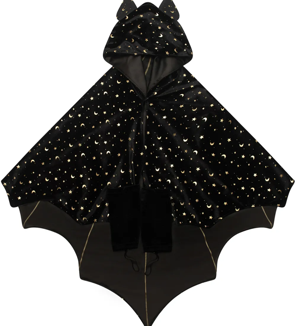 Mimi & Lula Udklædningstøj>Kappe m. Hætte - Black Bat Halloween