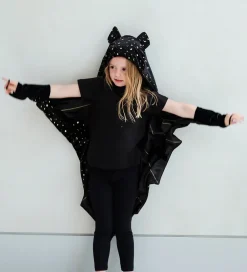 Mimi & Lula Udklædningstøj>Kappe m. Hætte - Black Bat Halloween